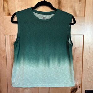 Title Nine Ravine Muscle Tank Top Dip Dye Green S Small Ombré